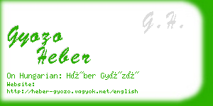 gyozo heber business card